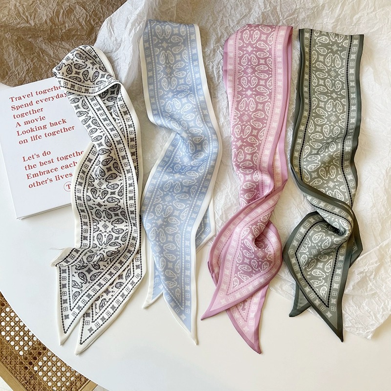 세트 시리즈 실크 새틴 스카프 여성 천으로 헤어 밴드  - Head Wrap Turban 리뷰 및 가격