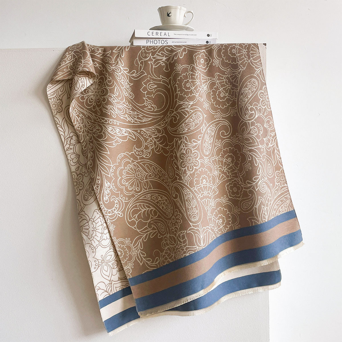 따뜻한 인조 캐시미어 스카프 여성용 프린지 두꺼운 숄  - Pashmina Wrap Large 리뷰 및 가격
