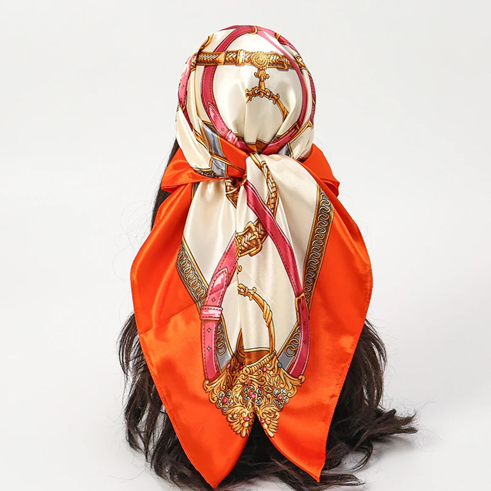 패션 스카프 90*90cm 여성용 프린트 헤어 넥 스퀘 - Face Scarf Mask 리뷰 및 가격